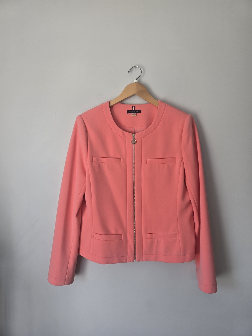 Tommy Hilfiger Zip Front Jacket Pink Size 12